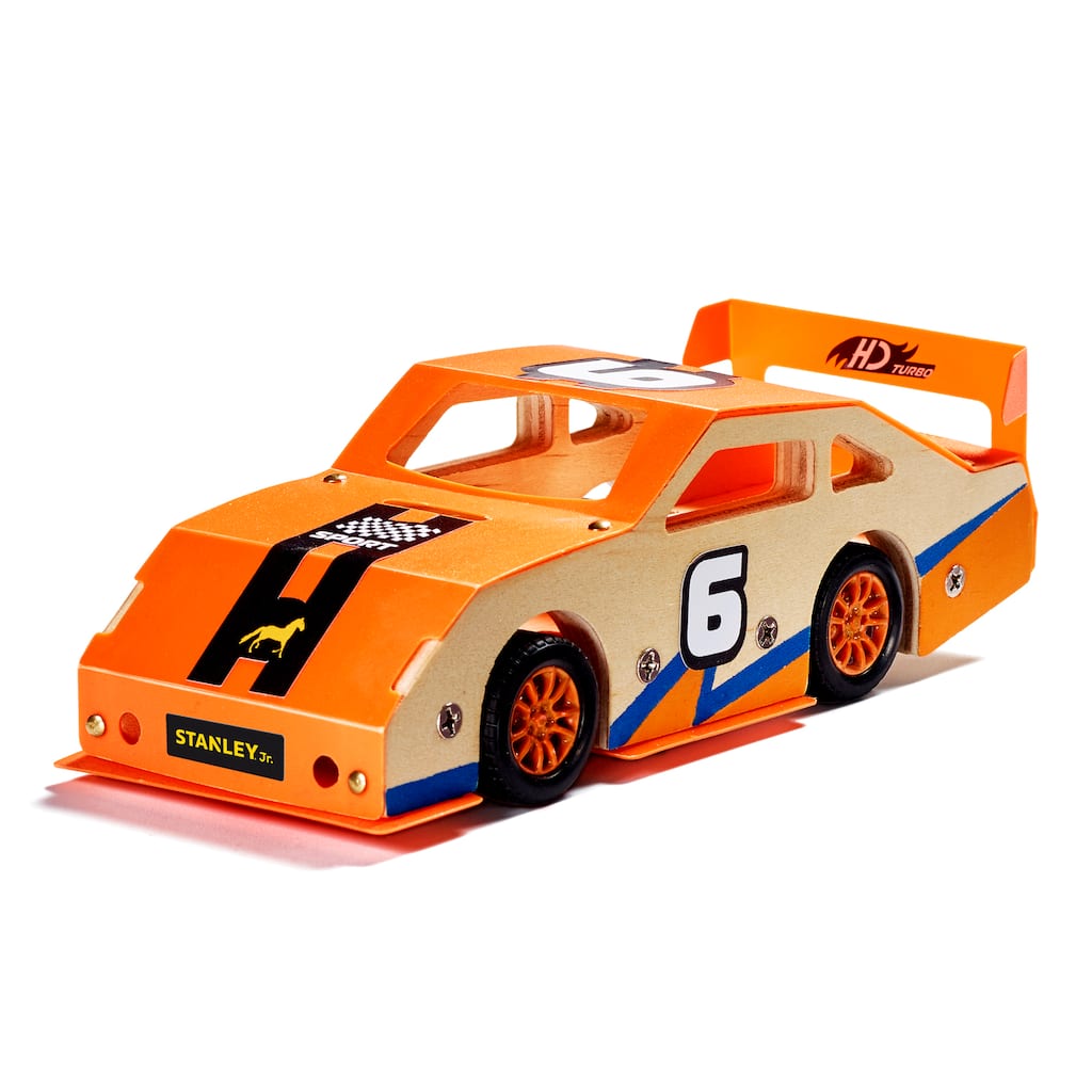 Buy the Stanley® Jr. Race Car Wood Building Kit at Michaels